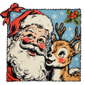 Retro Santa, Reindeer