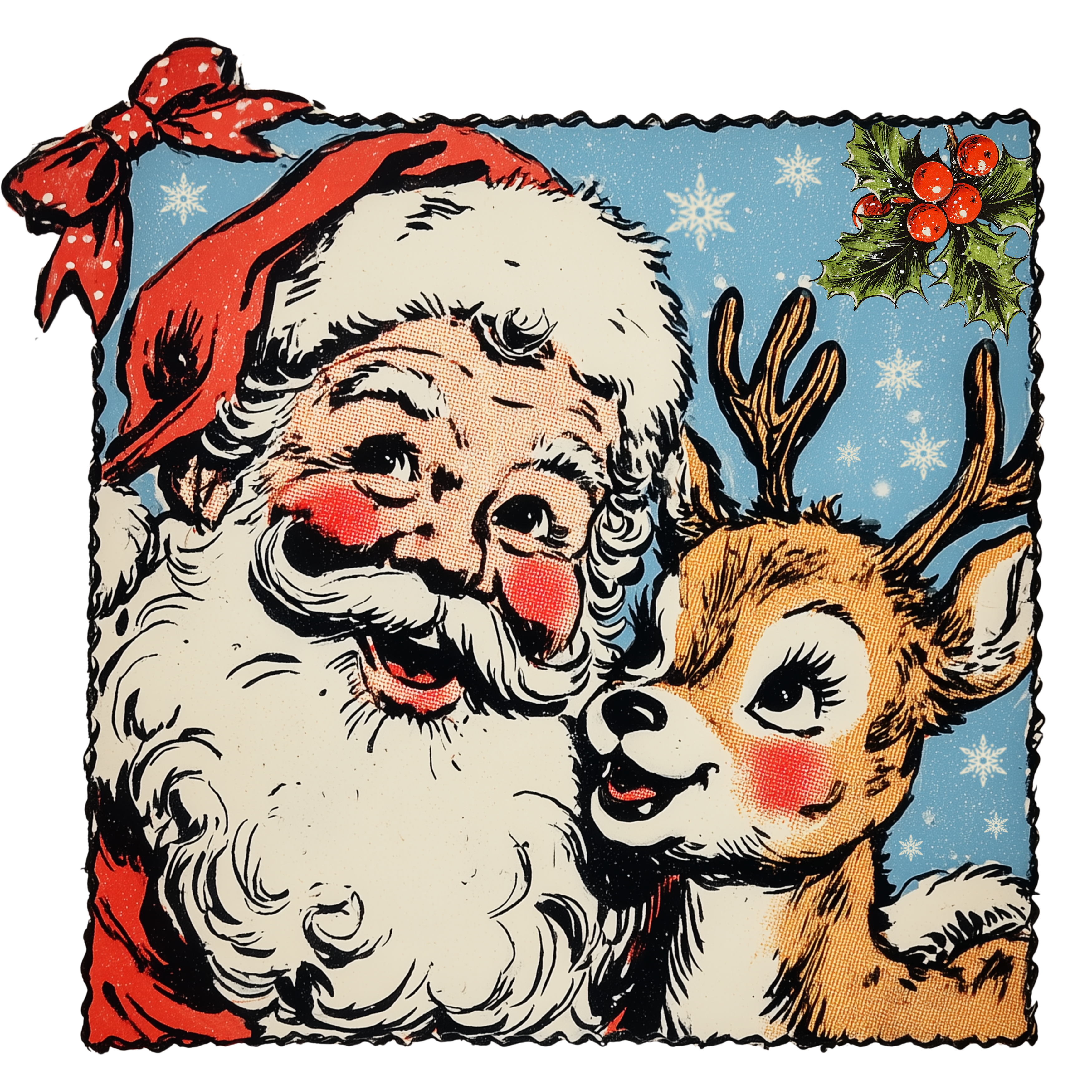 Retro Santa, Reindeer